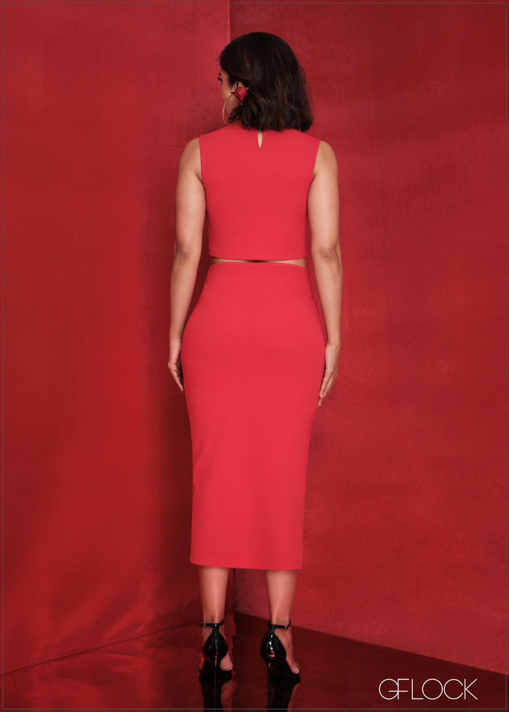 Front Slit Detailed Midi Skirt - 090224