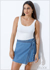 Denim Wrap Skirt - 110924