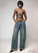 Baggy Fold-Up Jean - Short Length - 141026