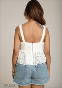 Cutlawn Peplum Top - 301026