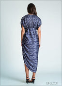 Draped Kaftan Midi Dress - 170726