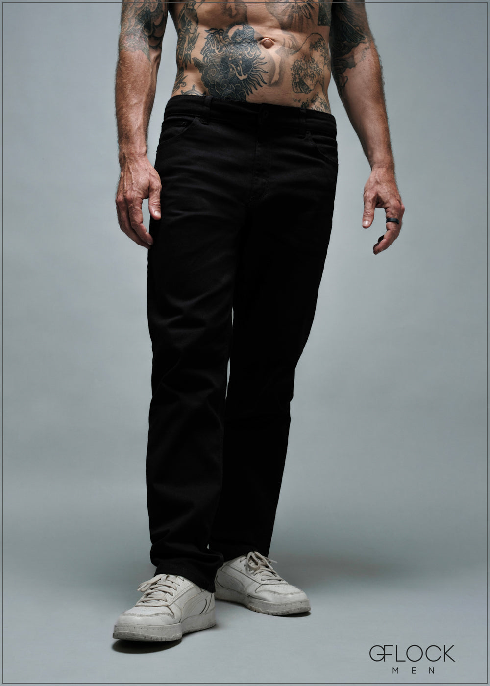 Black Straight Leg Jean - Short Length - 010925