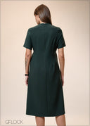 Dress With Ruched Waist - 241025