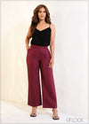 Pleated Detail Pocketed Straight Pant - 091223