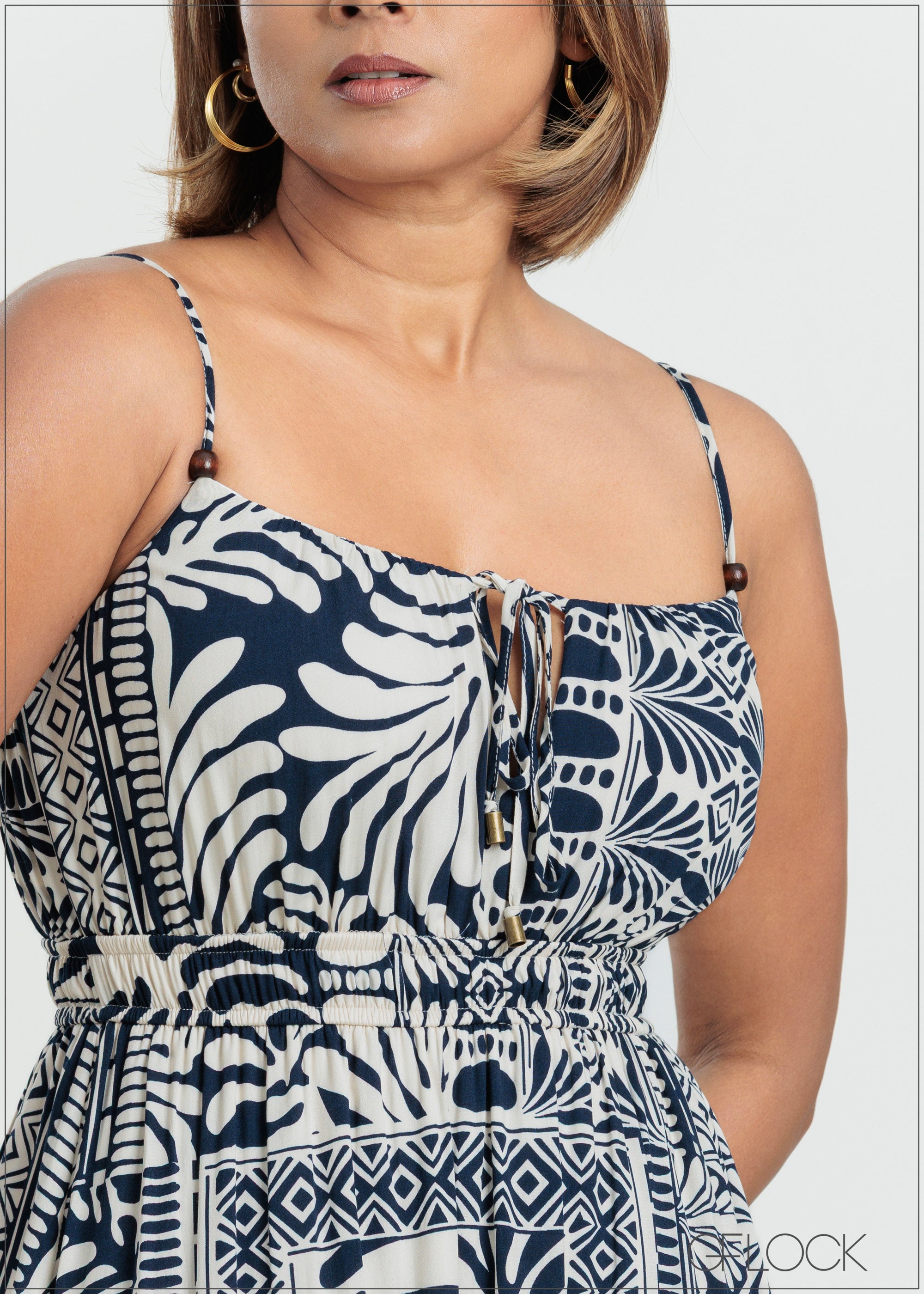 Bustier Detailed Midi Dress - 090725