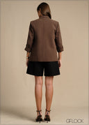 Blazer With Sleeve Tab - 020226