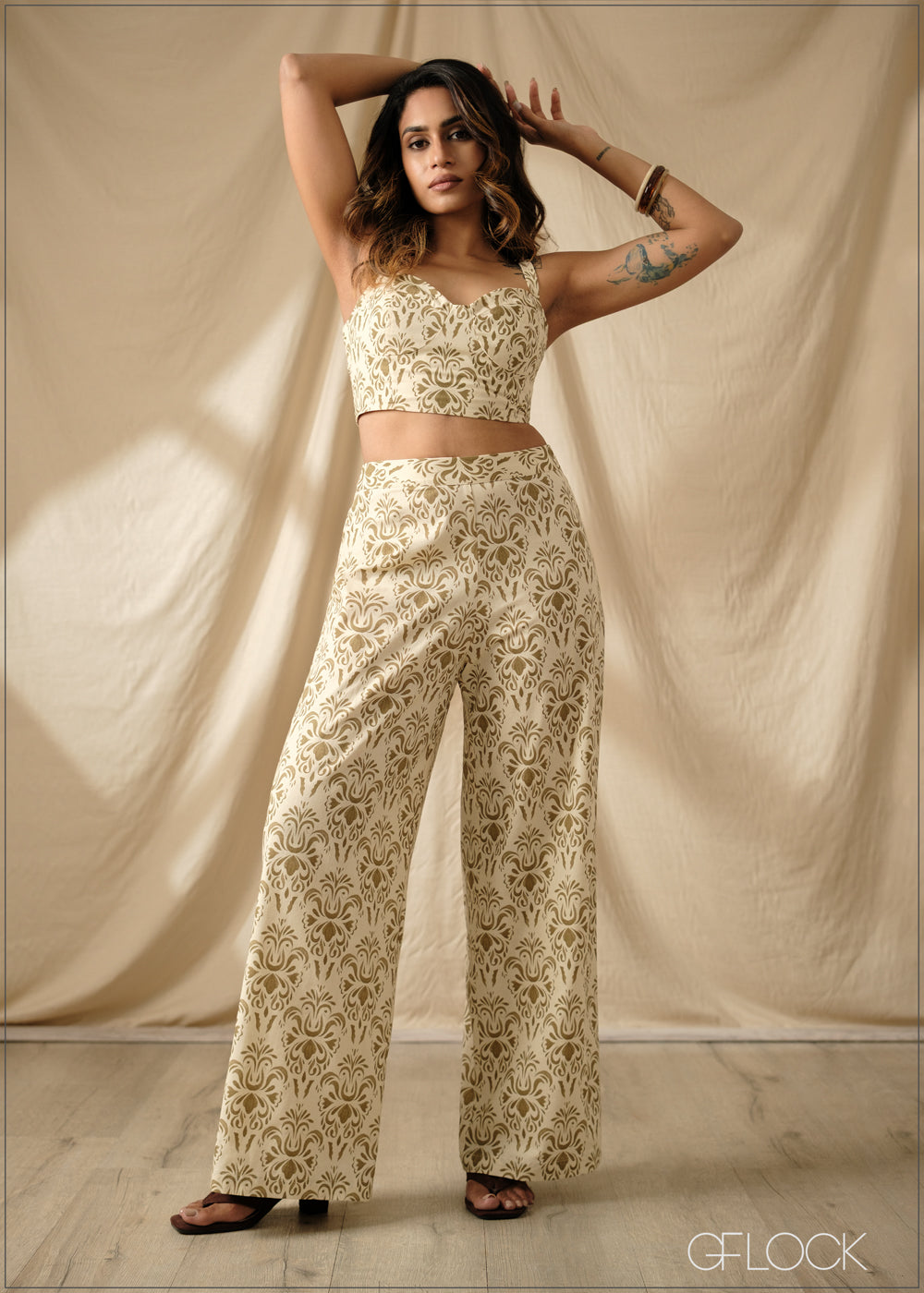 Printed Straight Leg Pant - 290925