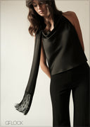 Cowl Neck Scarf Top - 190626