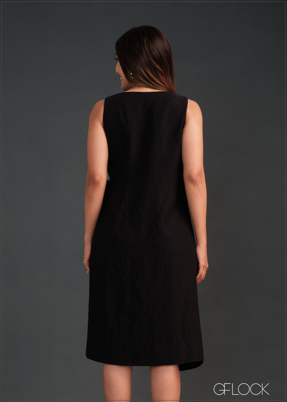 Ring Detail Tie Up Midi Dress - 170723