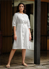 Button Down Linen Dress - 010923