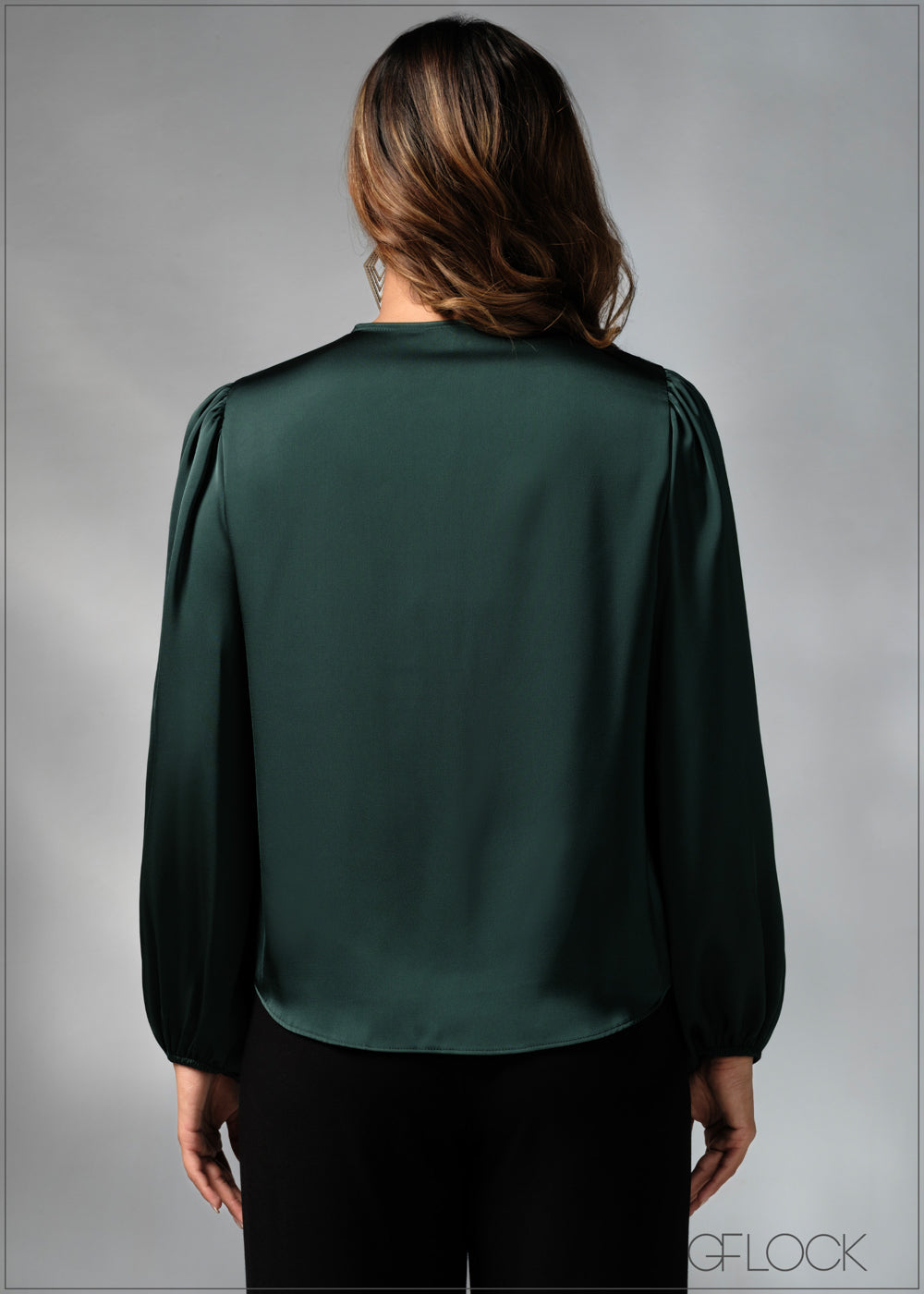 Long Sleeve Detailed V-Neck Top - 270625