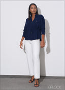 Pocket Detailed Long Sleeve Top - 070725