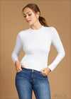 Ribbed Long Sleeve Top - 041223