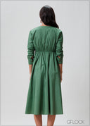 Slashed Neck Detailed Dress - 070425