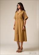 Resort Collar Dress - 300626