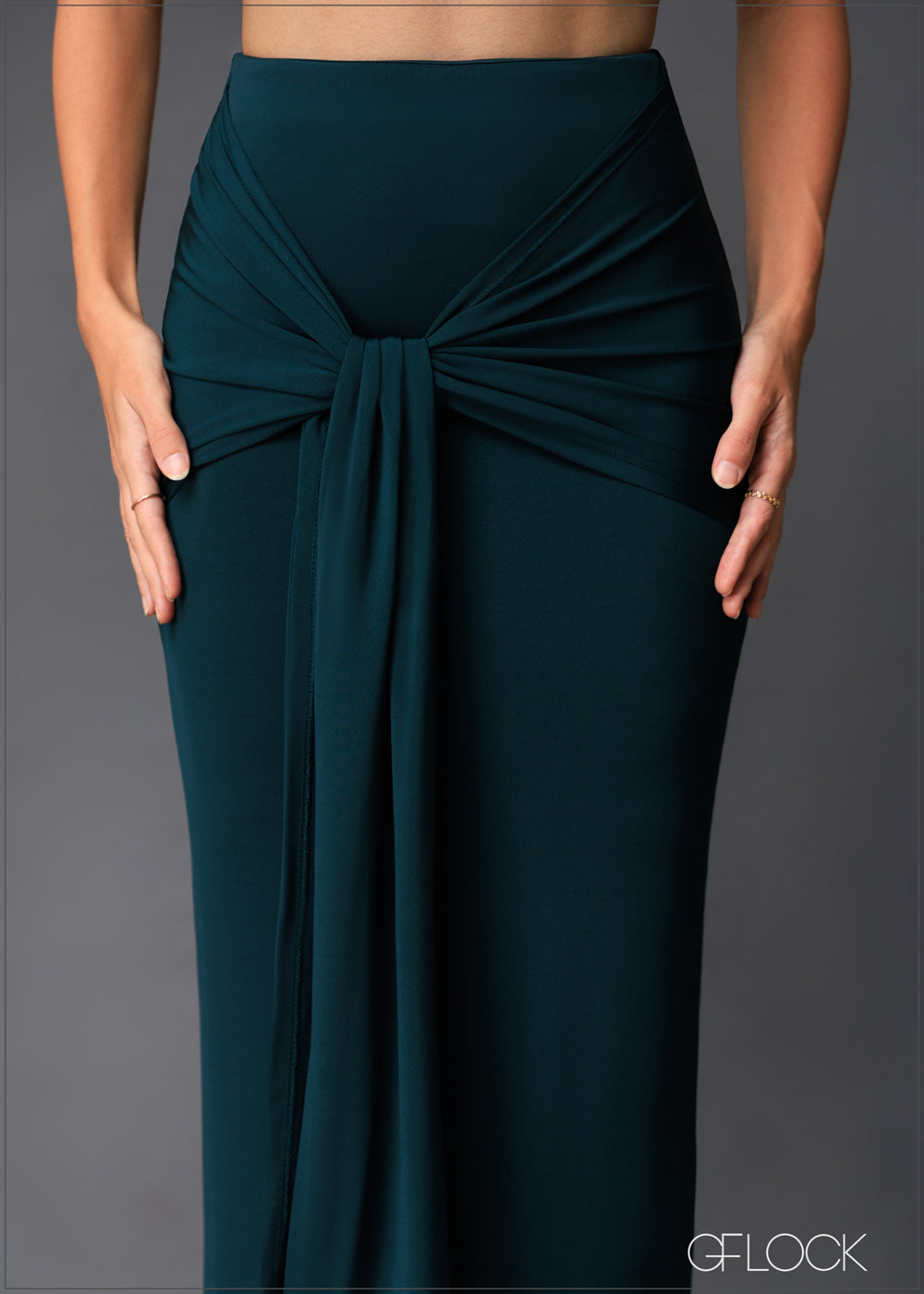 Front Knot Detailed Skirt - 020525