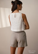 Sleeveless Round Neck Top - 030426