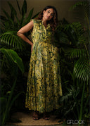 Printed Shoulder Detail Dress - 210326