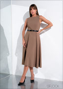 Sleeveless Midi Dress - 011225