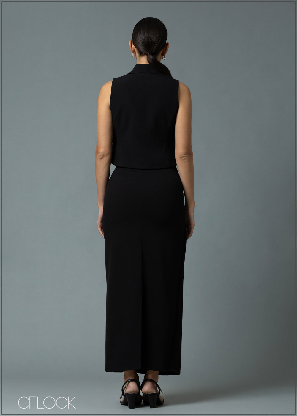 Long Skirt With Trim - 220925