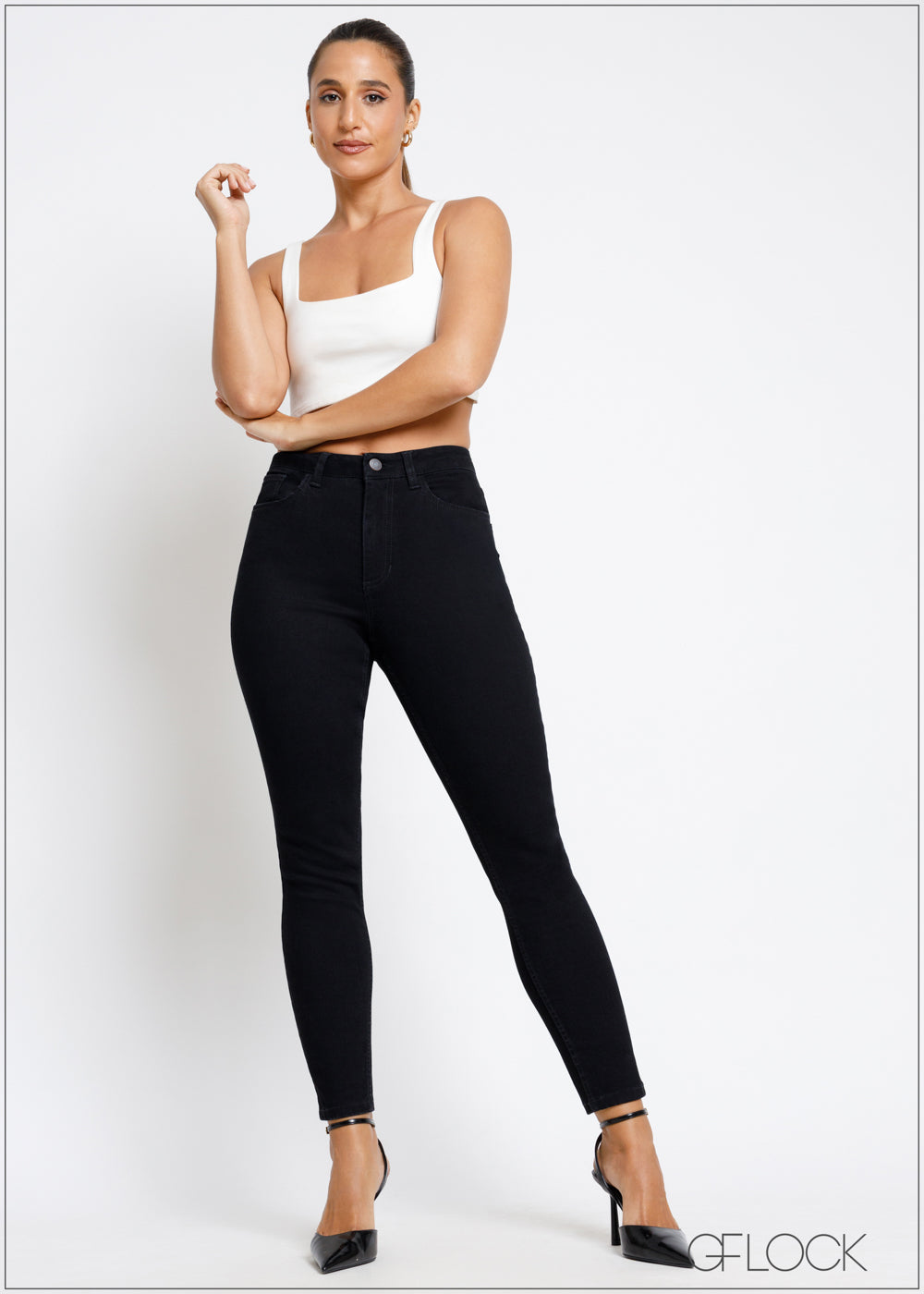 Black High Rise Skinny Jean - 131124