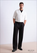 Black Pleated Pant - Long Length - 090726