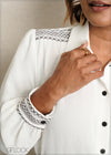 Embroidery Cuff Detail Shirt - 090525