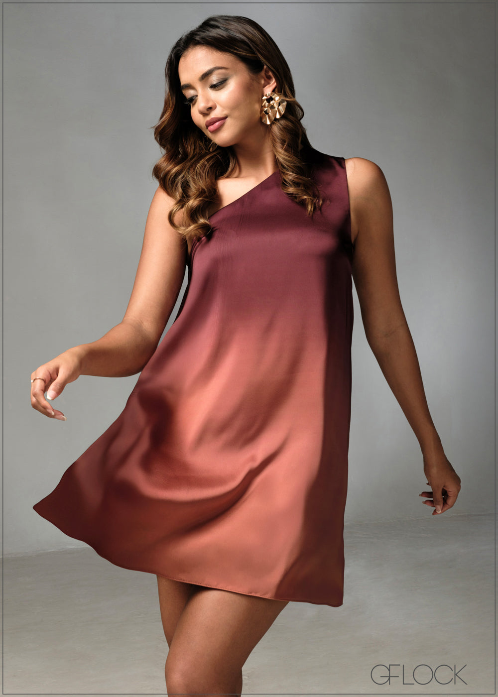 Ombre Printed Mini Dress - 270625