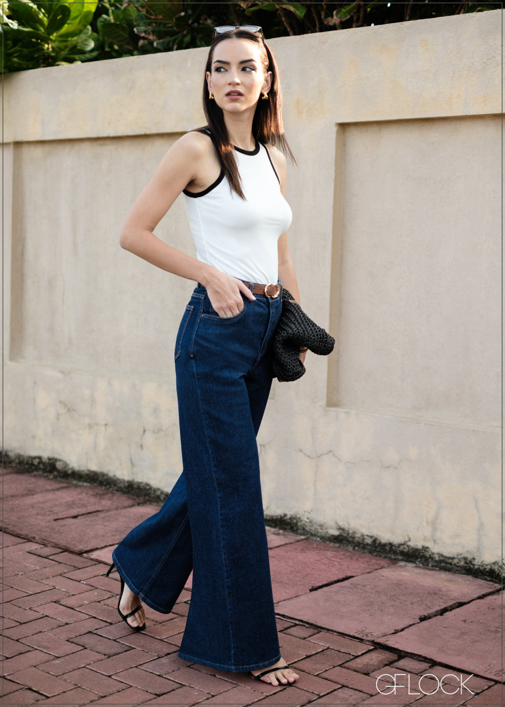 Dark Blue Wide Jean - Long Length - 090425