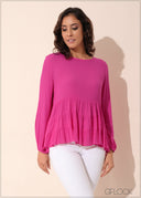 Round Neck Layered Top - 131023