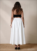 Button Detail Skirt - 220826