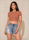 Short Sleeve Crop Top - 201223