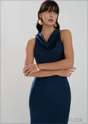 Open Back Cowl Dress - 050626
