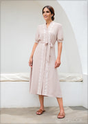 Embroidery Detail Midi Dress - 171123