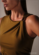 Sleeveless Trim Detailed Top - 160326