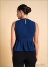 Sleeveless Top With Pintucks - 250324