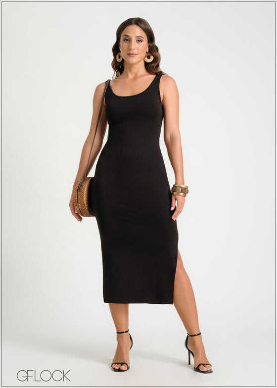 Tank Dress With Slits - 300924