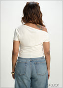 One Shoulder Crop Top - 280926