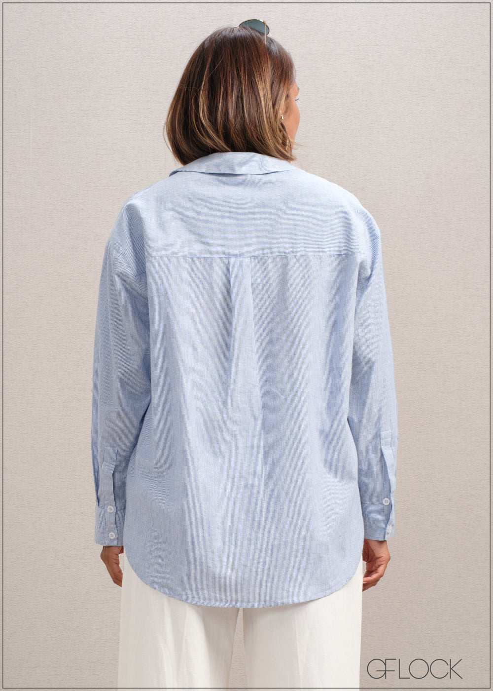 Oversized Full Sleeve Stripe Shirt - 300625