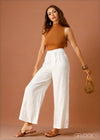 High Waist Linen Pant - 010923