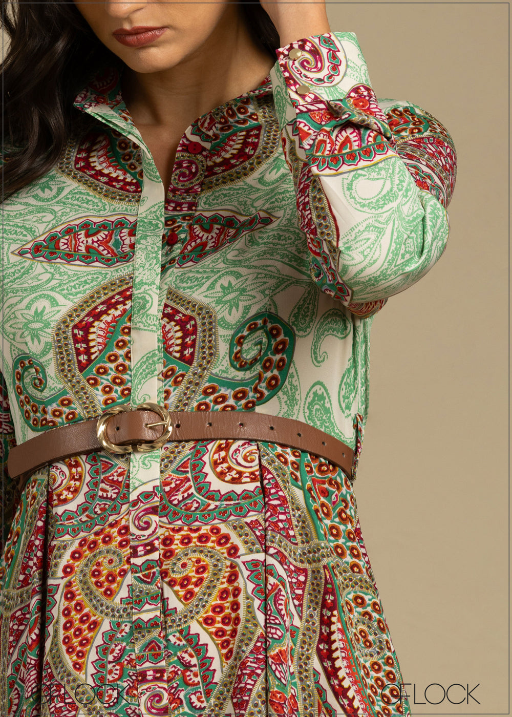 A-Line Midi Shirt Dress - 240925