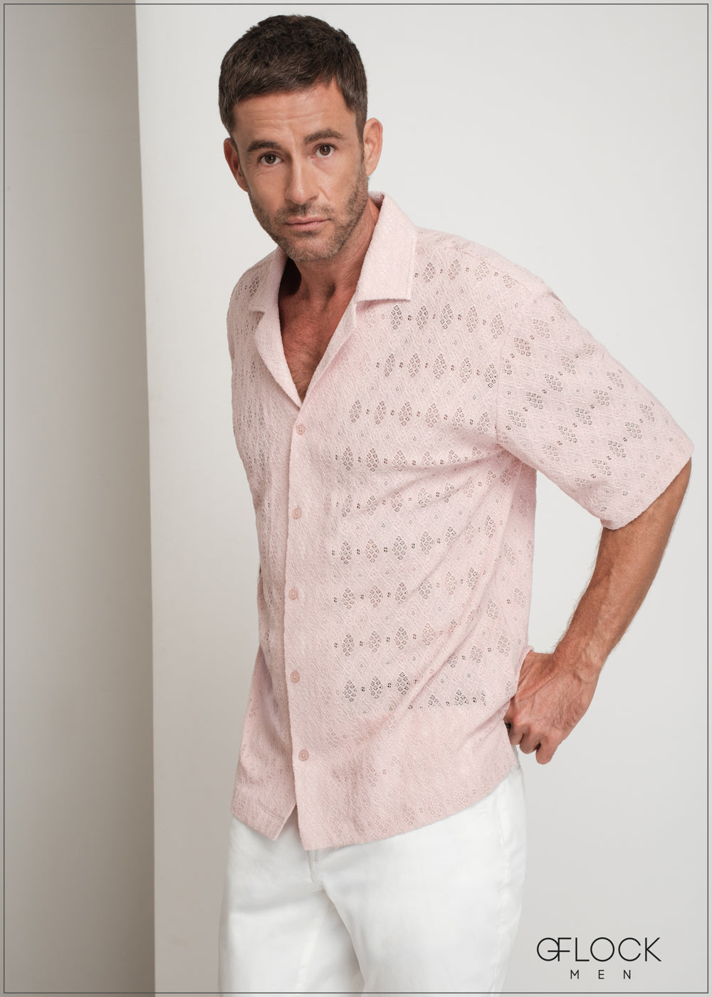 Revere Collar Lace Shirt - 160725