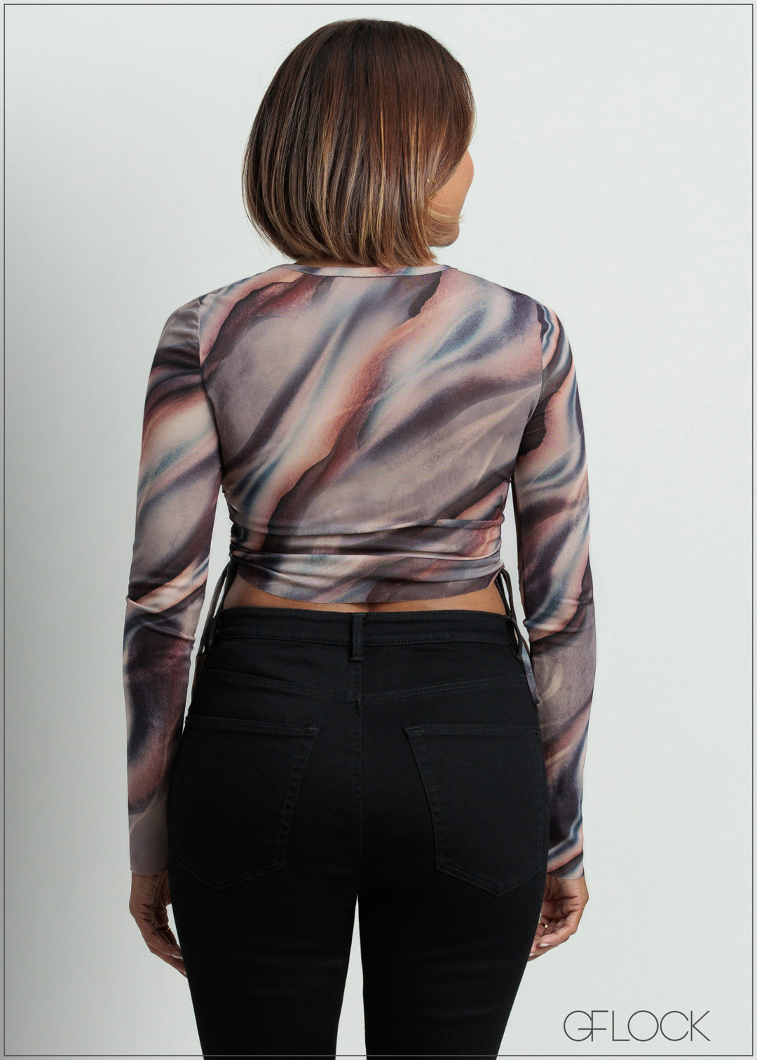 Side Ruched Crop Top - 090725