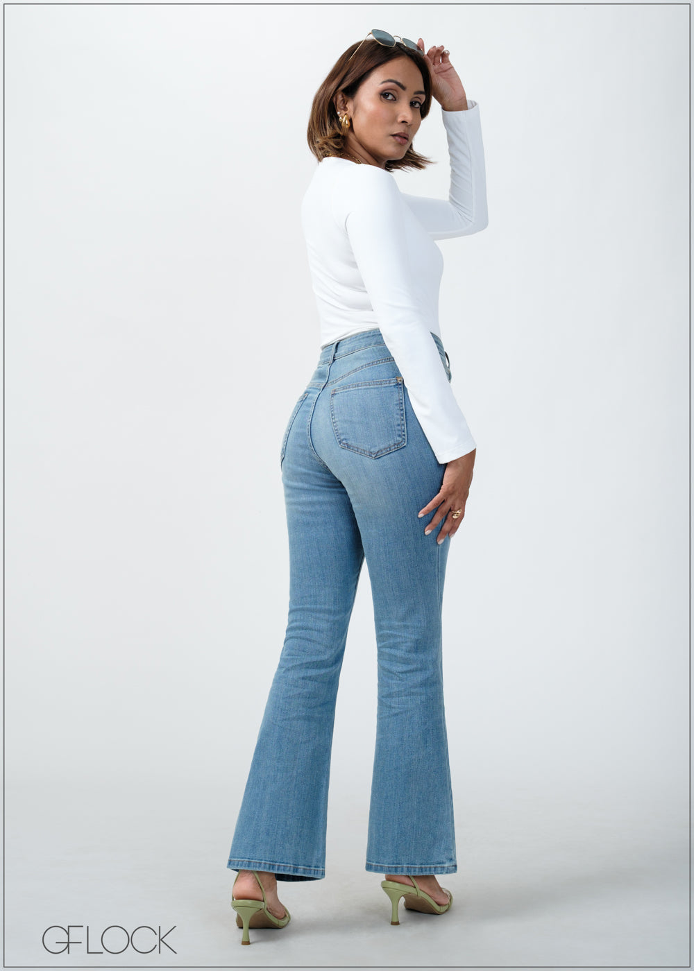 Light Wash Bootcut Jean - Long Length - 270725