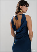 Open Back Cowl Dress - 050626