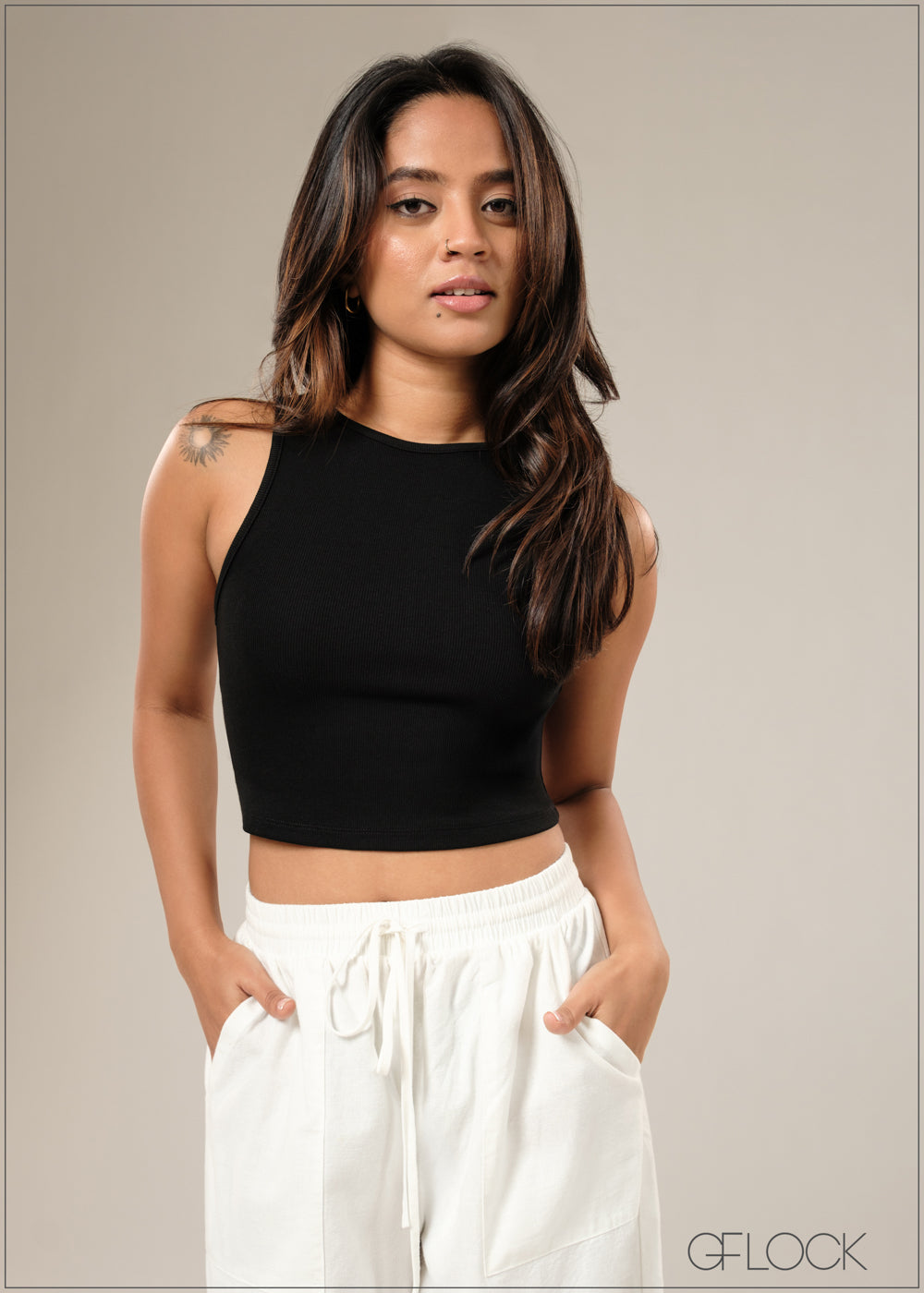 Sleeveless Crop Top - 100925