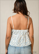 Strappy Button Detailed Crop Top - 300326