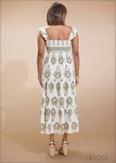 Printed Smocked Dress - 230725