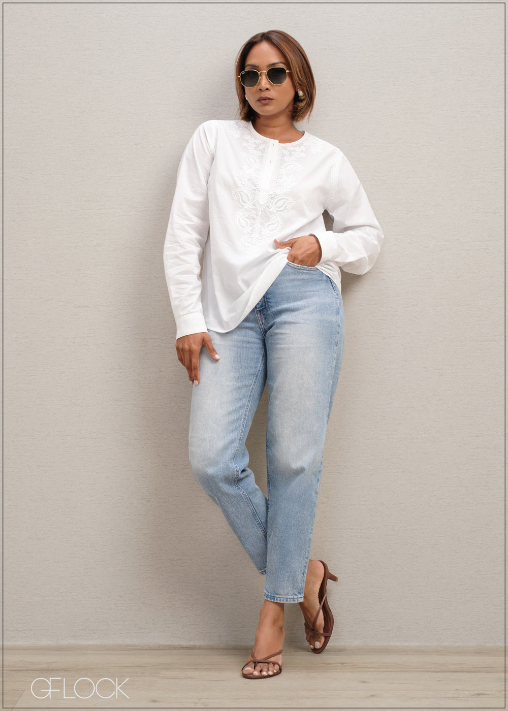 Embroidered Short Kurta Top - 300625