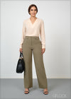 Straight Leg Pant With Seam - 100624